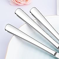 Vista 4 de Juego de 24 cuchillos de mantequilla – Cuchillo de mantequilla de 9 pulgadas, juego de cuchillos de cena de acero inoxidable de grado alimenticio