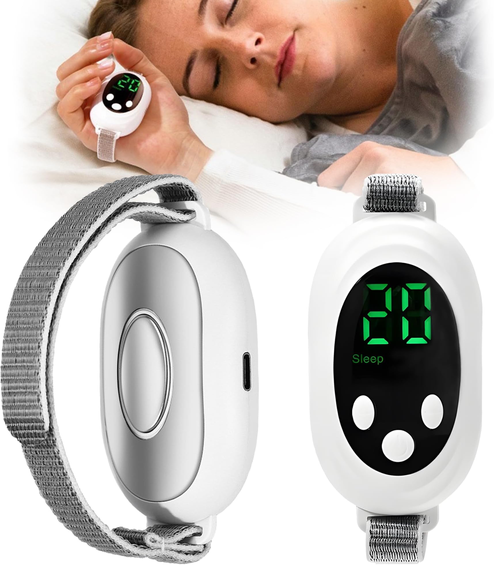 NALACALHandheld Sleep Aid, EMS Microcurrent Device Insomnia Relief Tool Anxiety Relief Gadget Electronic Sleep Enhancer Relaxation Pulse Device Mental Stress Reliever for Sleep Improvement