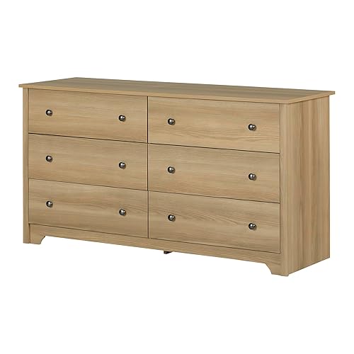 Vito 6-Drawer Dresser Natural Ash, Contemporary