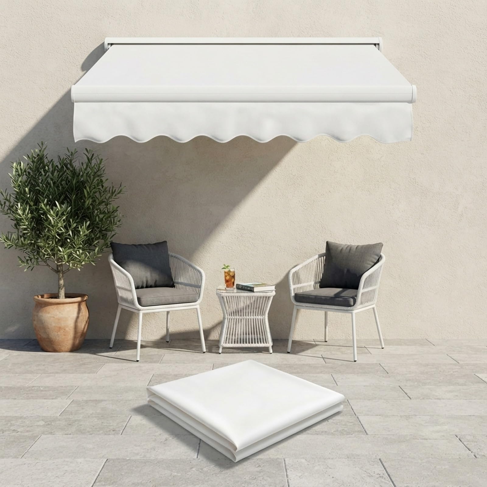 Tela de repuesto para toldo impermeable y resistente al sol 580x300