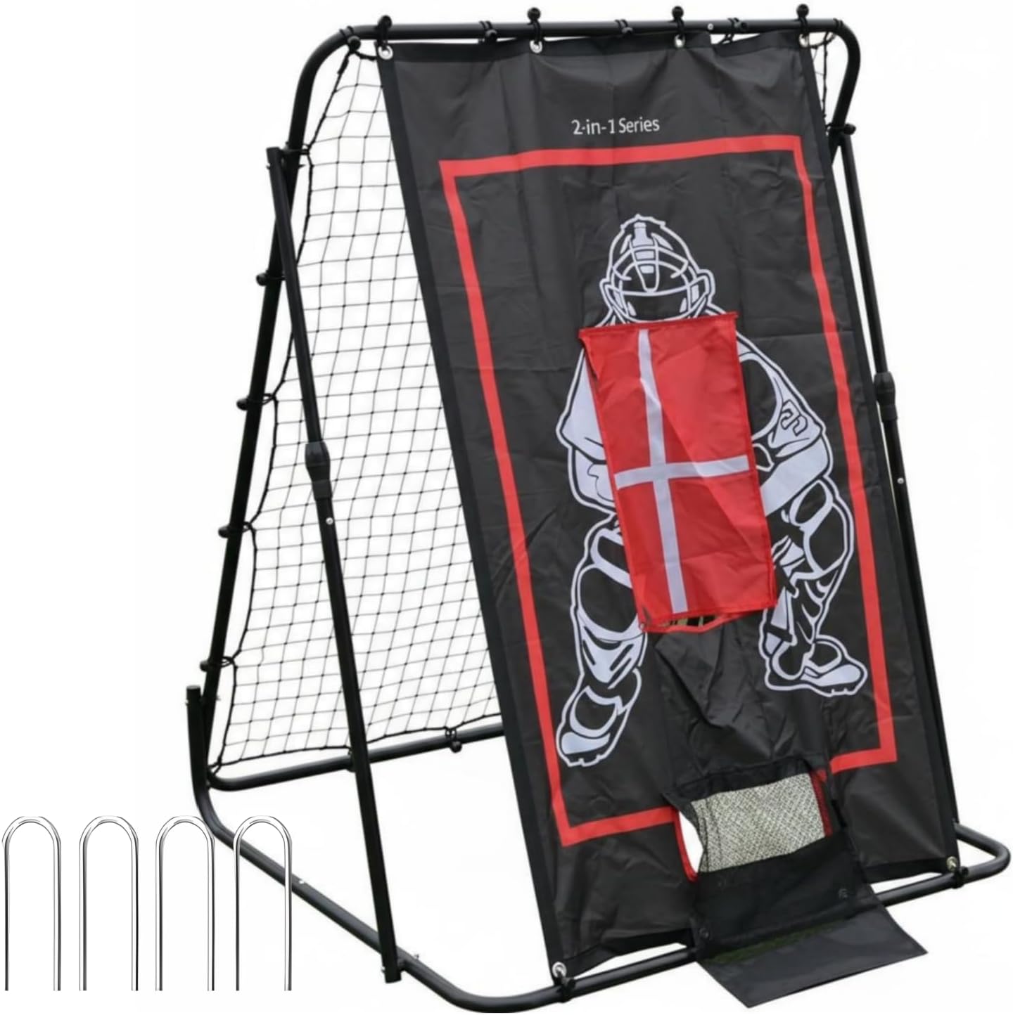 2-in-1 Baseball Pitching and Rebounder Net, with Zone – Pitchback Trainer for Throwing, Fielding, and Practice Drills