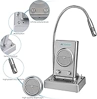 Vista 4 de Retekess TW102 Intercomunicador de ventana, sistema de intercomunicación, micrófono de 8 M, micrófono inalámbrico de conexión, altavoz para escuela