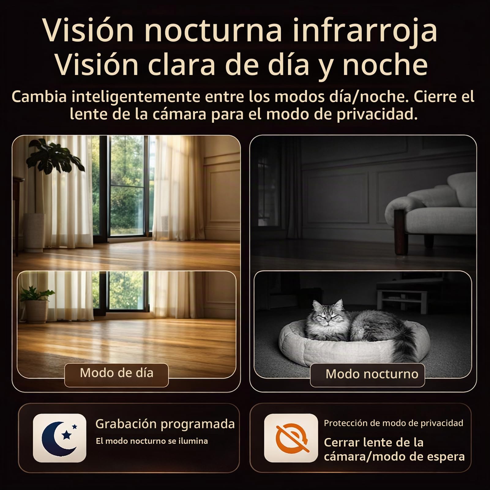 Denash Robot de la Cámara sobre Ruedas, Cámara de Mascota Móvil de 1080p, Control de Aplicación Home Security CAM con Conversación de 2 Vías, Visión Nocturna,Detección de Movimiento