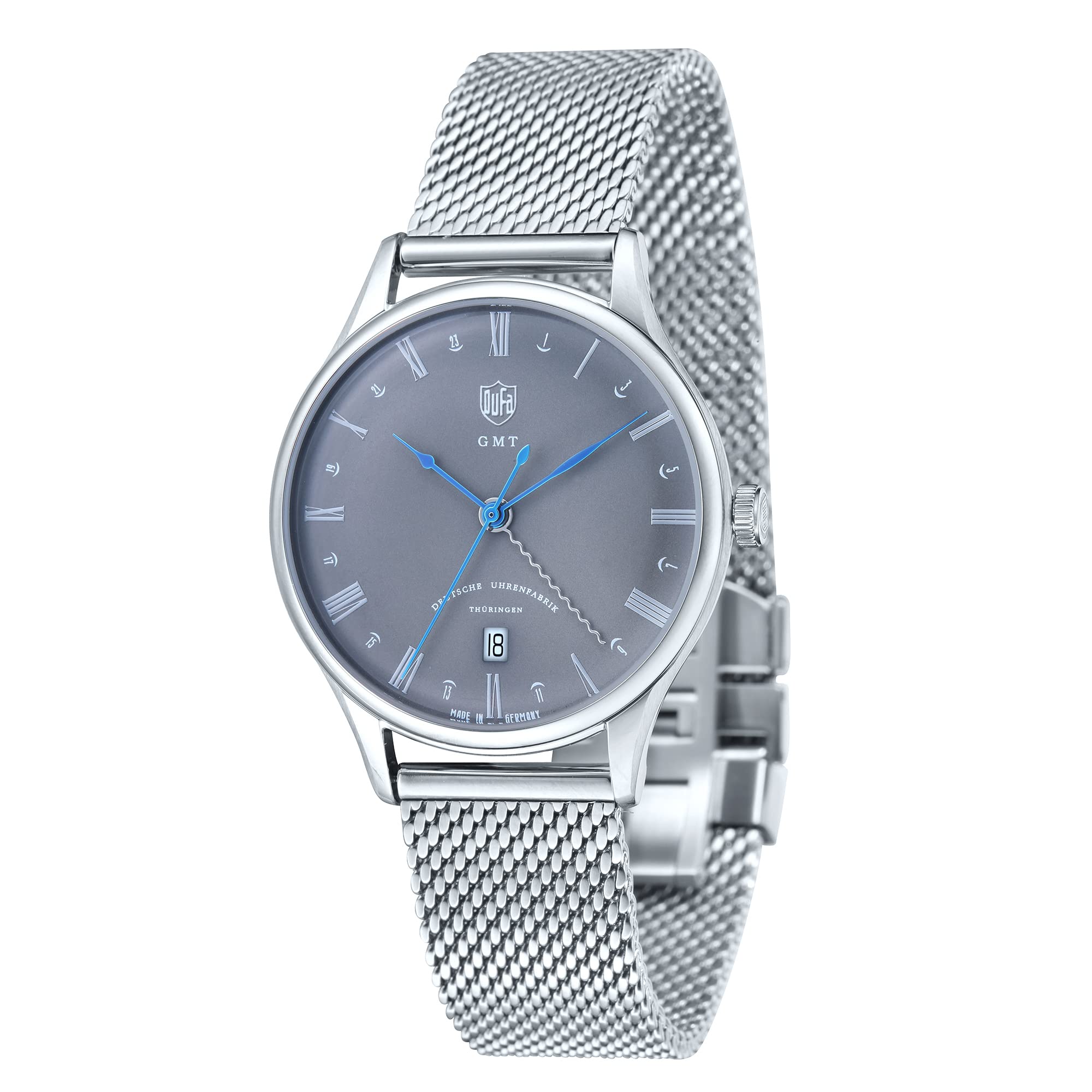 Dufa Deutsche Uhrenfabrik Unisex Analogue Quartz Watch with Stainless Steel Strap DF-9006-11