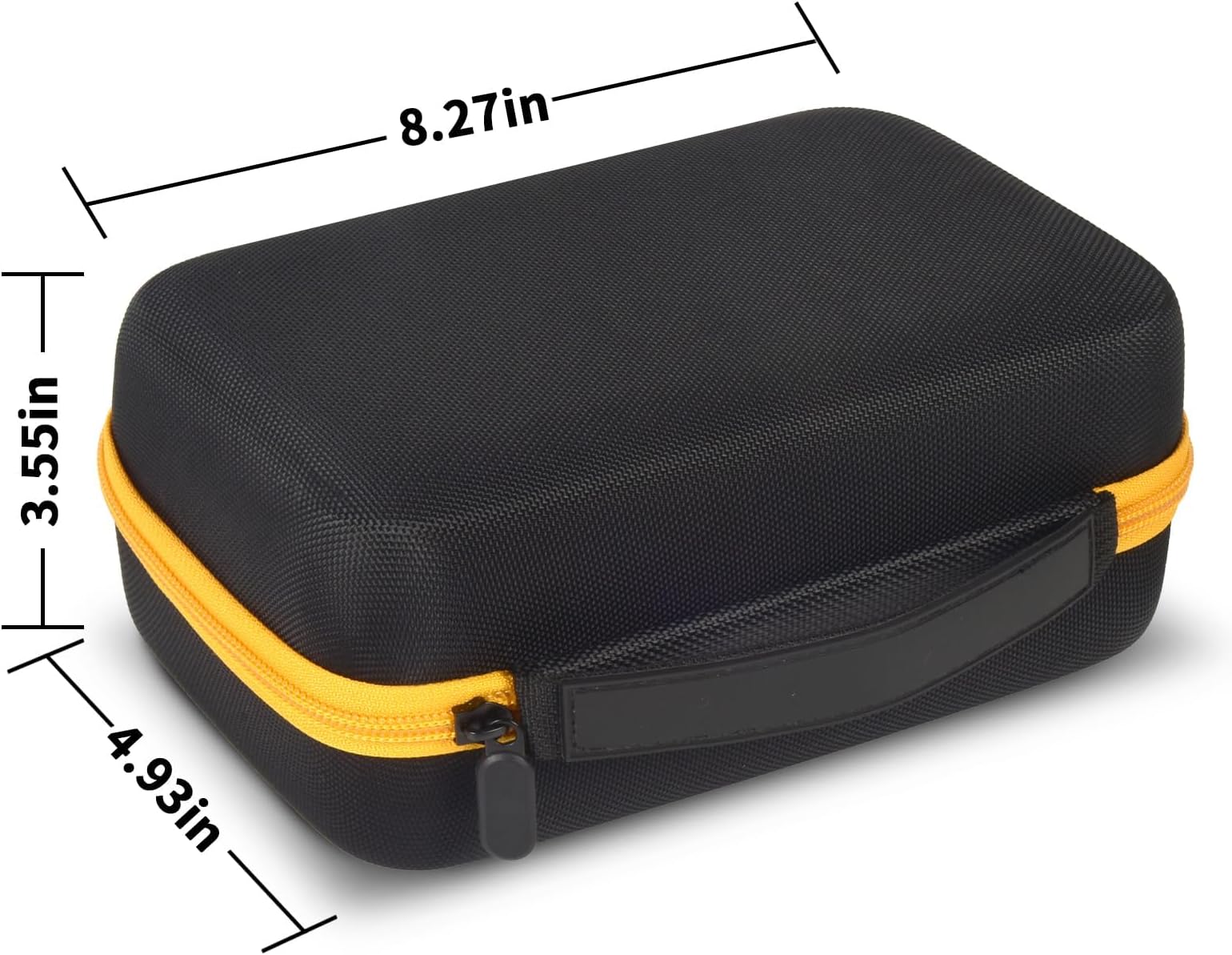 Case Compatible with Brother for P-Touch PTH110BP/ PTH110/ Pro PT-H111/ PTE110 Portable Label Maker, Storage Holder Carrying Organizer for Label Tapes, AC Adapter, Charging Cables -Yellow Zipper