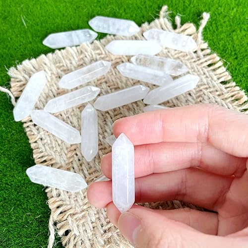 Miniatura 2 de 20 piezas de cristales de cuarzo transparente, cristales curativos, piedras preciosas pulidas, piedra curativa Reiki, piedra curativa al por mayor,