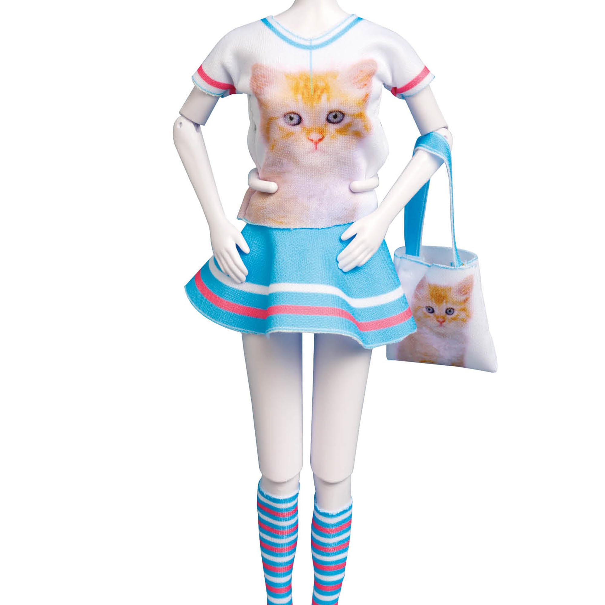 Vervaco Tiny Cat Dress Your Doll Outfit Making Set, Multi-Colour