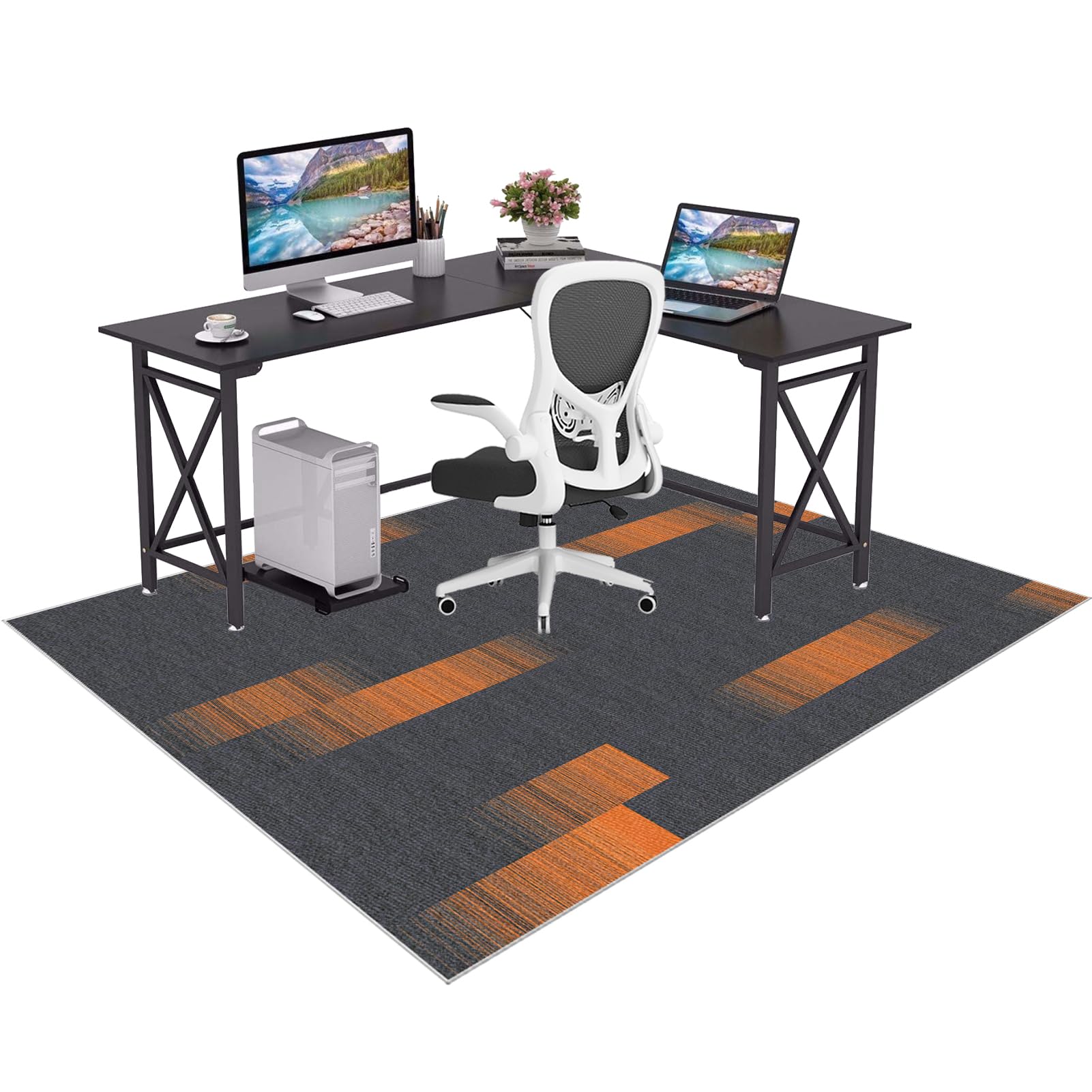 GmyoieqI Carpet Office Chair Mats Computer Floor Mat Large Non-slip Rubber Back Gaming Chair Mat for Home Office Desk Multi-Purpose Surfaces Floor Protectors for Carpets and Hard Floor 140 x 180 cm