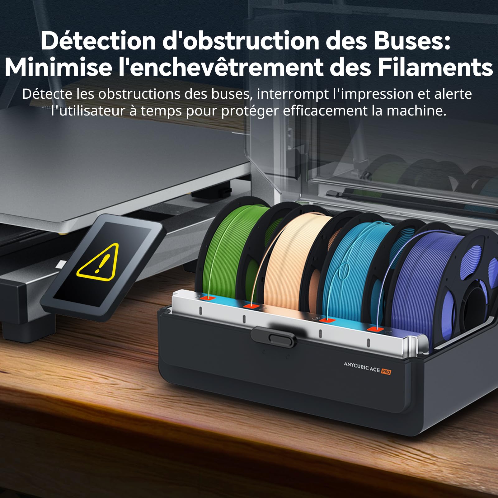 Anycubic Kobra 3 Max Imprimante 3D Intelligent ACE Pro, Impression Intelligente Multicolore, Impression 3D pour débutants