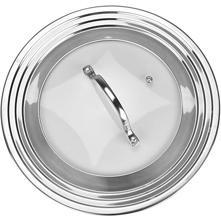 Stainless Steel Universal Lid for Pots, Pans and Skillets - Fits 7 In to 12 In Pots and Pans - Replacement Frying Pan Cover and Cast Iron Skillet Lid