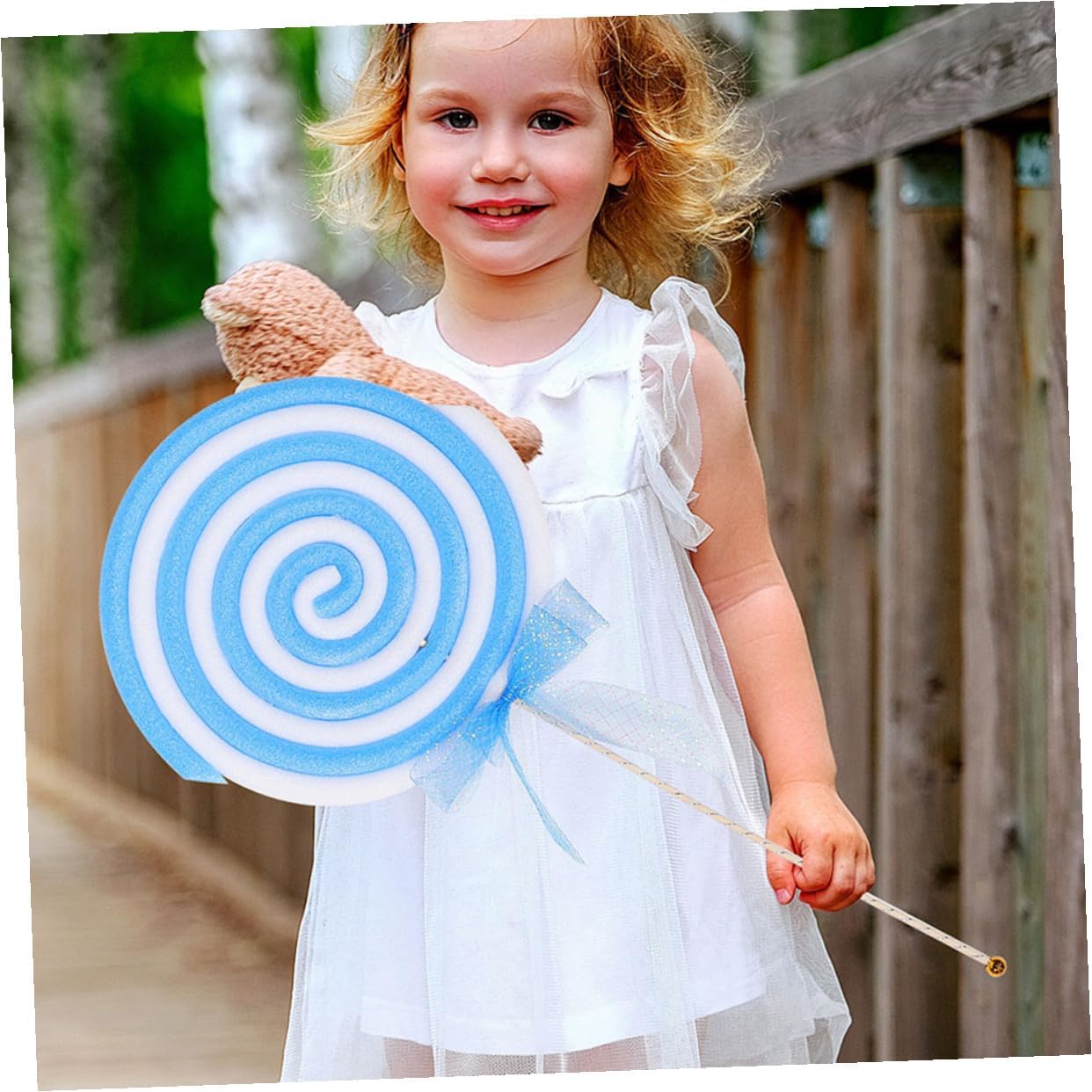 PRETYZOOM 3pcs Simulated Lollipop Photo Prop Set Small Red Green Blue Foam Candy Decorations for Party Photo Booth Carnival Event