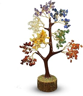 Reiki Crystal Products 7 Chakra Stone Tree 300 Beads Crystal Tree Stone Tree Showpiece