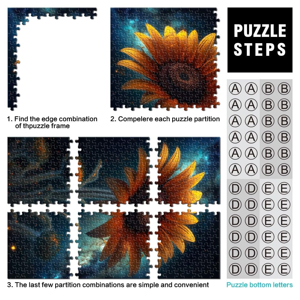 Jigsaw Puzzles Girasole Via Lattea Galaxy Puzzle 2000 Pezzi Adulto Jigsaw Puzzle 27.7 "x100cm Grigio Card Puzzle Per Adolescenti e Adulti gioco di sfida unico