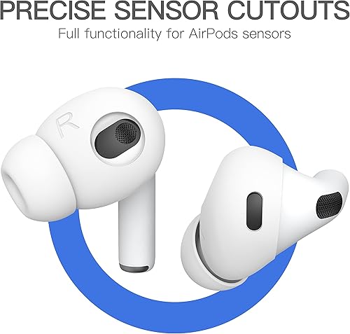 Miniatura 2 de DamonLight 2 pares de AirPods 3 almohadillas de silicona con agarre para auriculares [bolsa de almacenamiento añadida] [patente registrada en