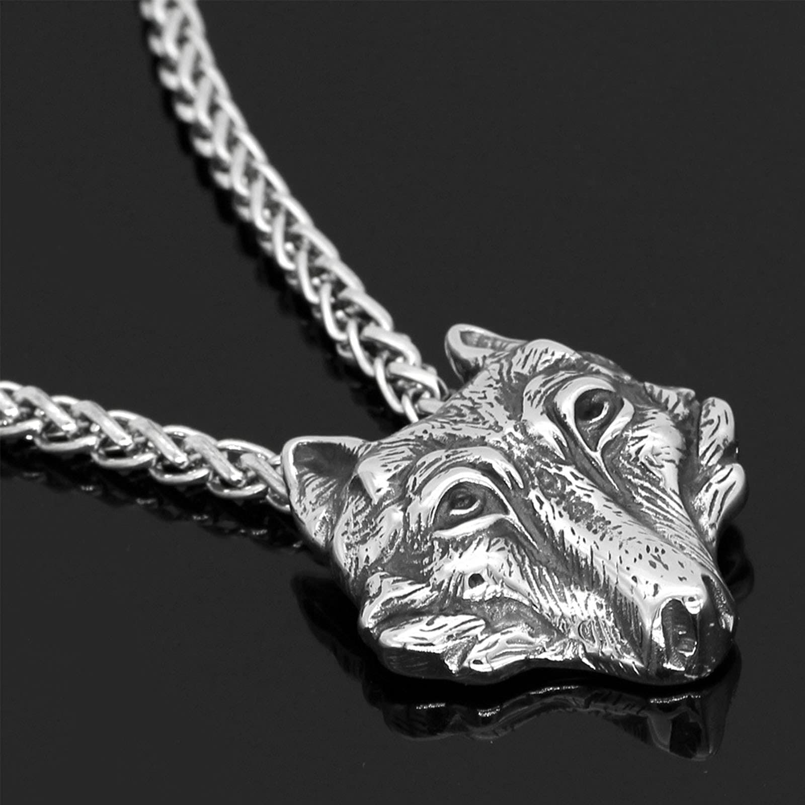 Amazon.co.jp: ネックレス s Jewelry Wolfa,男性用ステンレスお守り