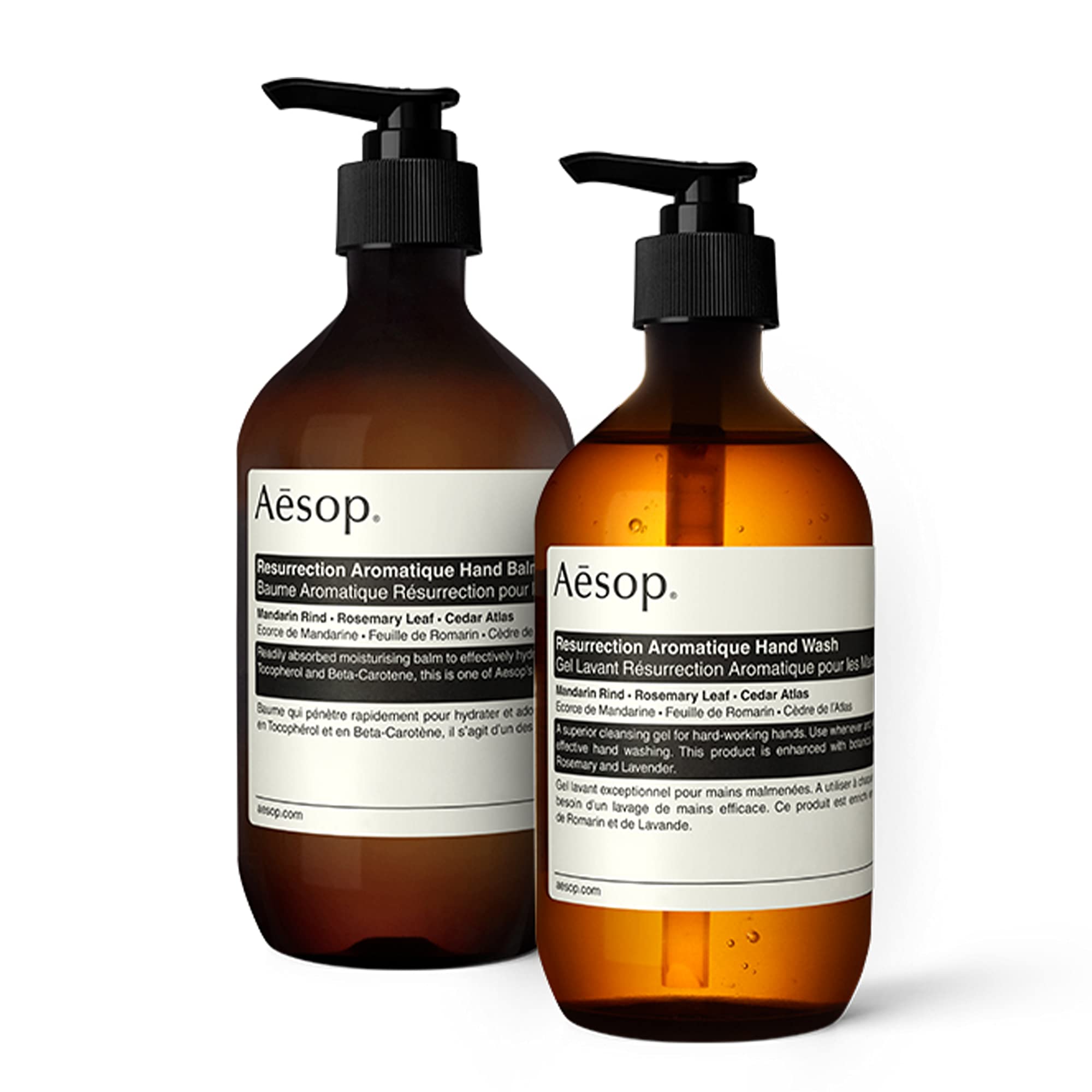 Aesop Resurrection Aromatique DUO - Hand Wash (16.9 oz) + Hand Balm (2.58 oz) | All Natural Hand Was