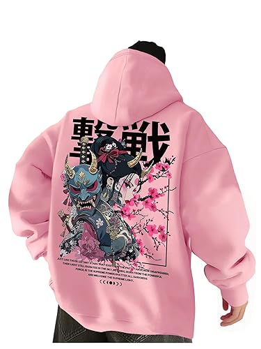 Men's Vintage Graphic Car Hoodies Long Sleeve Thermal Drawstring Hooded