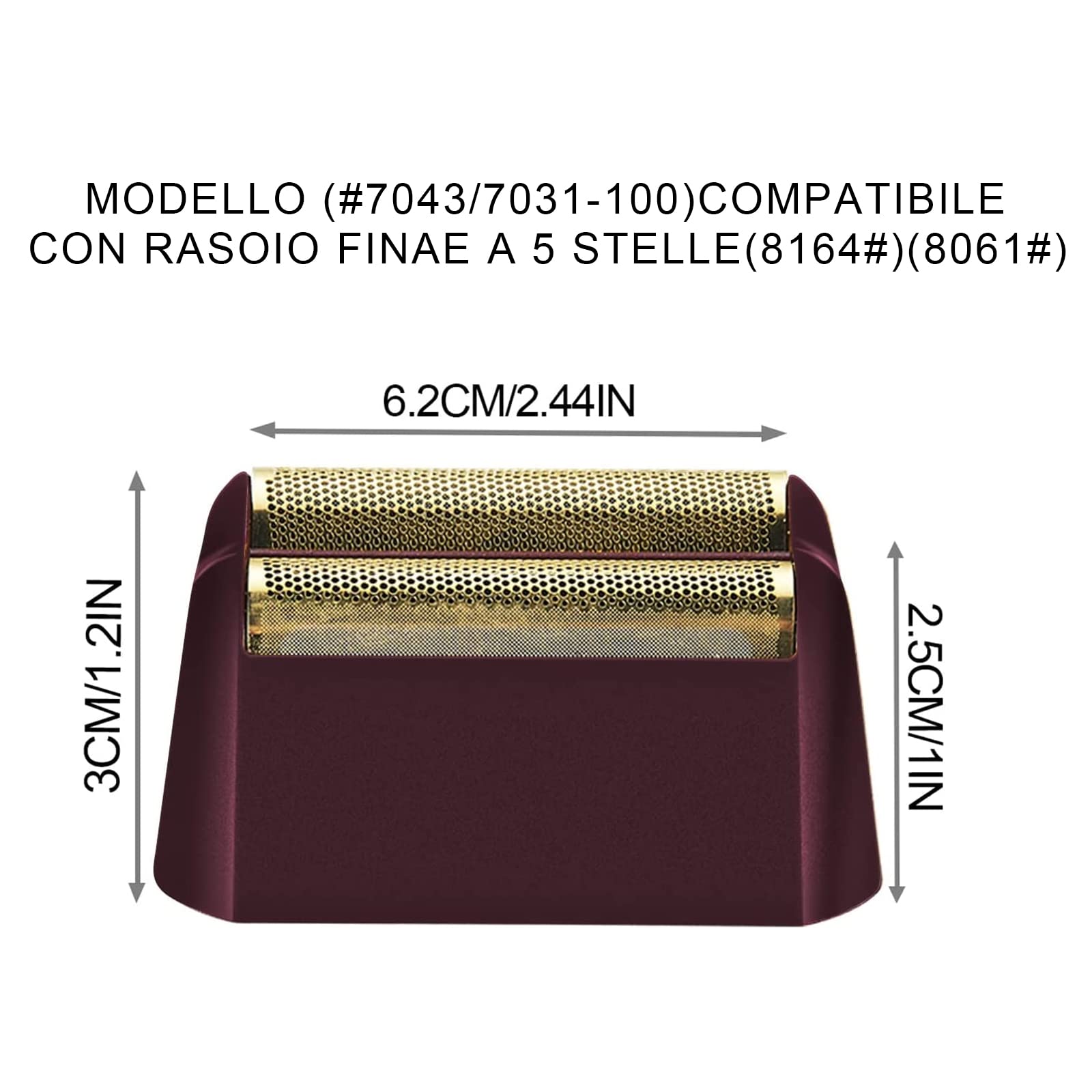 Lamina di ricambio per rasoio professionale serie 5 stelle Finale,compatibile con lamina per rasoio wahl 7031-100,7043-100 testine di ricambio,rosso 2 confezione