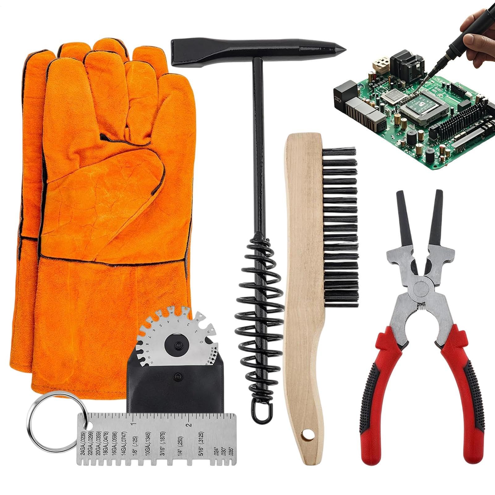 Kit de Soudage Outils De Nettoyage Des Projections De Soudure | Ensemble de Nettoyage pour Scorie de Soudage Pour Électronique Automobile Bricolage Ménage Industrie Soudage et Soudure