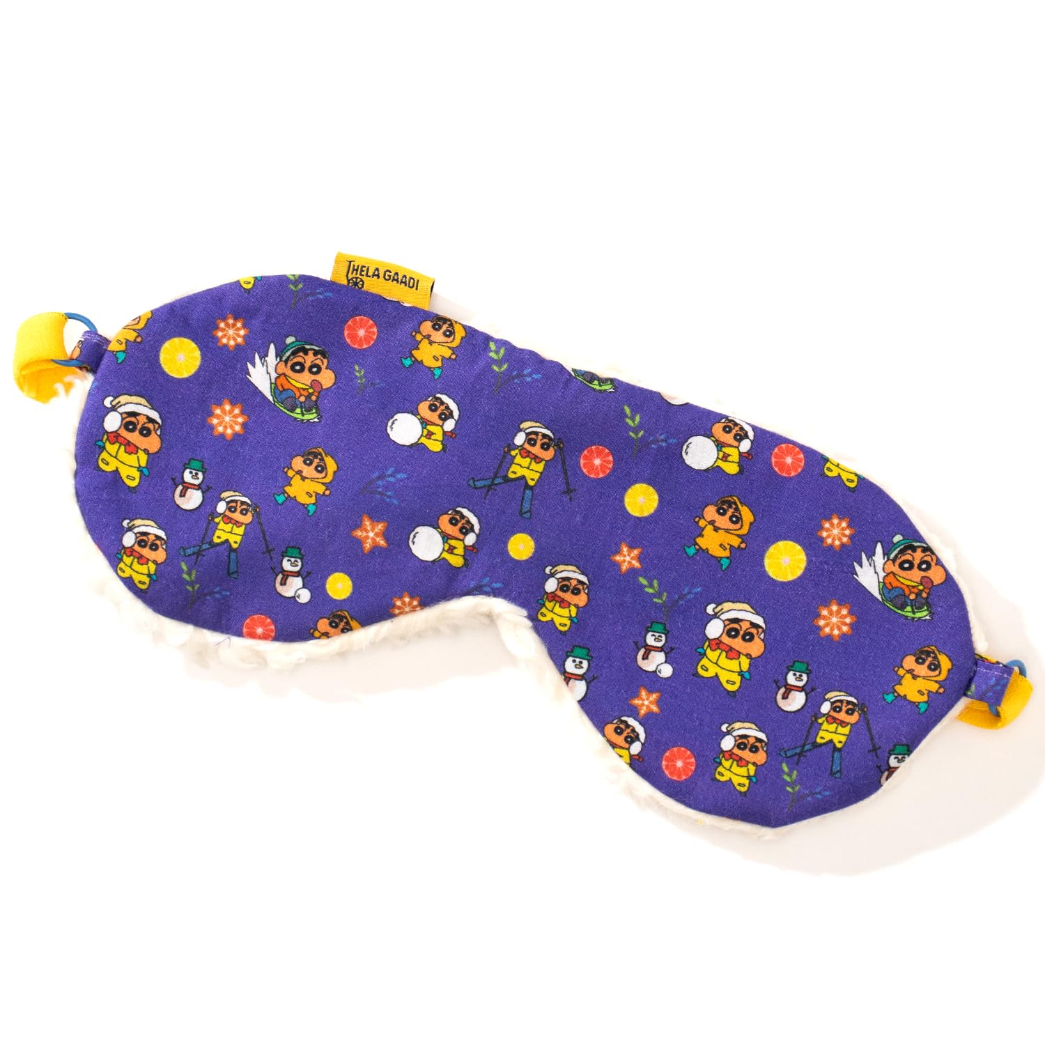 THELA GAADI Premium Printed Eye Mask for Sleeping | Super Soft, Cotton Blindfolds with Adjustable Strap | Breathable Night Eye Cover for Traveling & Home (Shinchan - Snow Eye)-image-42