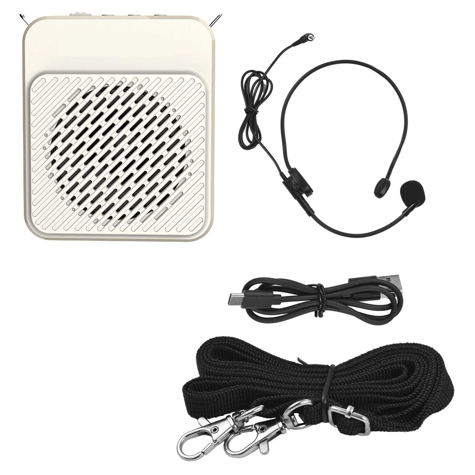 Amplificatore Vocale, E180M Amplificatore vocale portatile Microfono cablato Megafono da 4500 mAh for guida turistica dell'insegnante