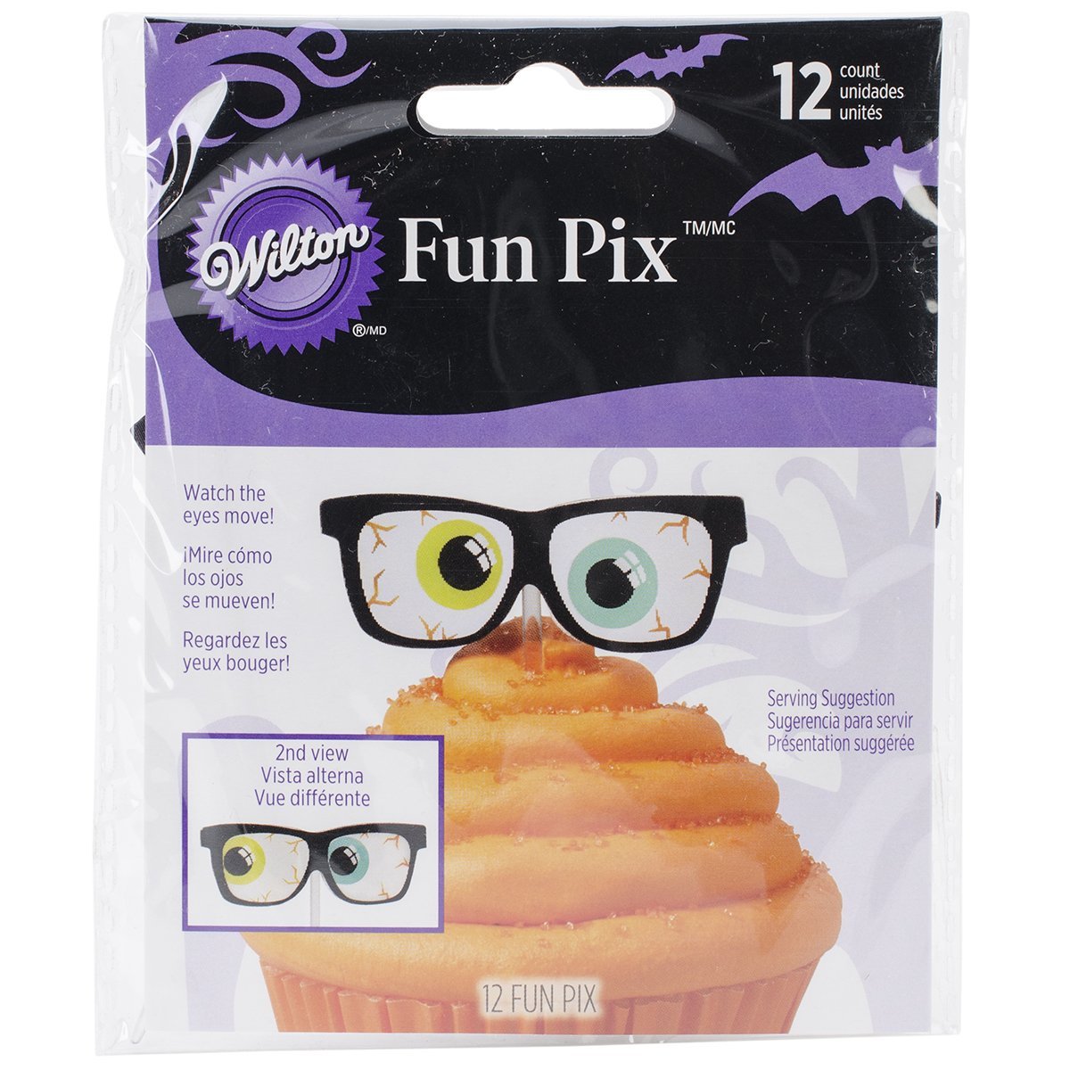 WiltonHalloween Fun Pix Lenticular Eyeball 12 Pieces