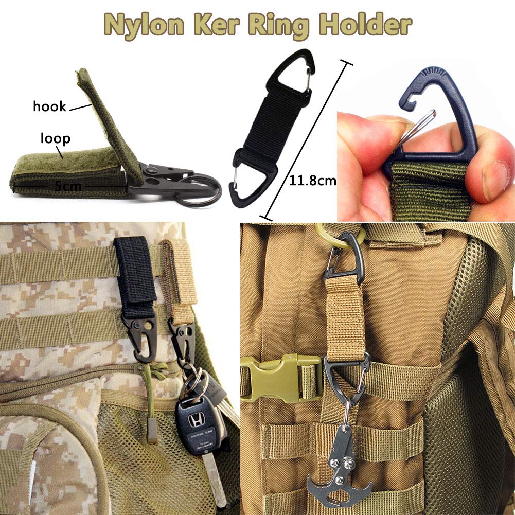 Set 15 Clip Tattiche Per Zaino - Molle, Portachiavi, Supporto Guanti Per Outdoor - Foto 5