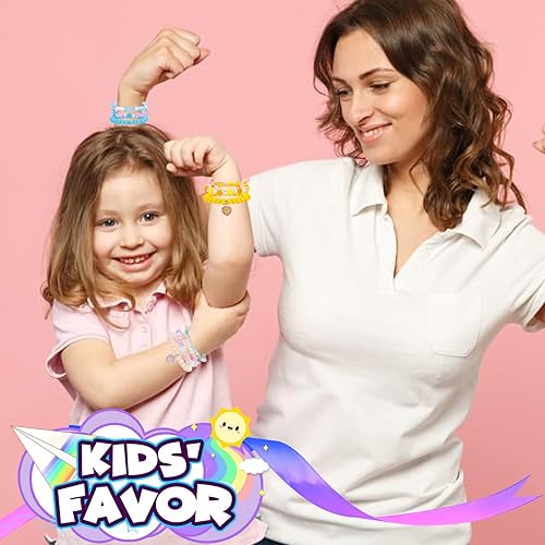 Miniatura 7 de pinksheep niña pulsera adolescentes niños Little Girl Multicolor juego de pulsera abalorio de vidrio valor