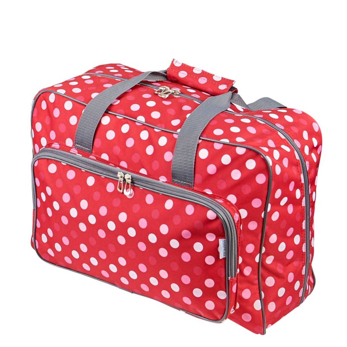 Sewing Online Red Sewing Machine Bag, Polka Dot | X 33 X 20Cm | Carry Bag For Janome, Brother, Singer, Bernina, And Most Sewing Machines - Pt660-Polka Size 46