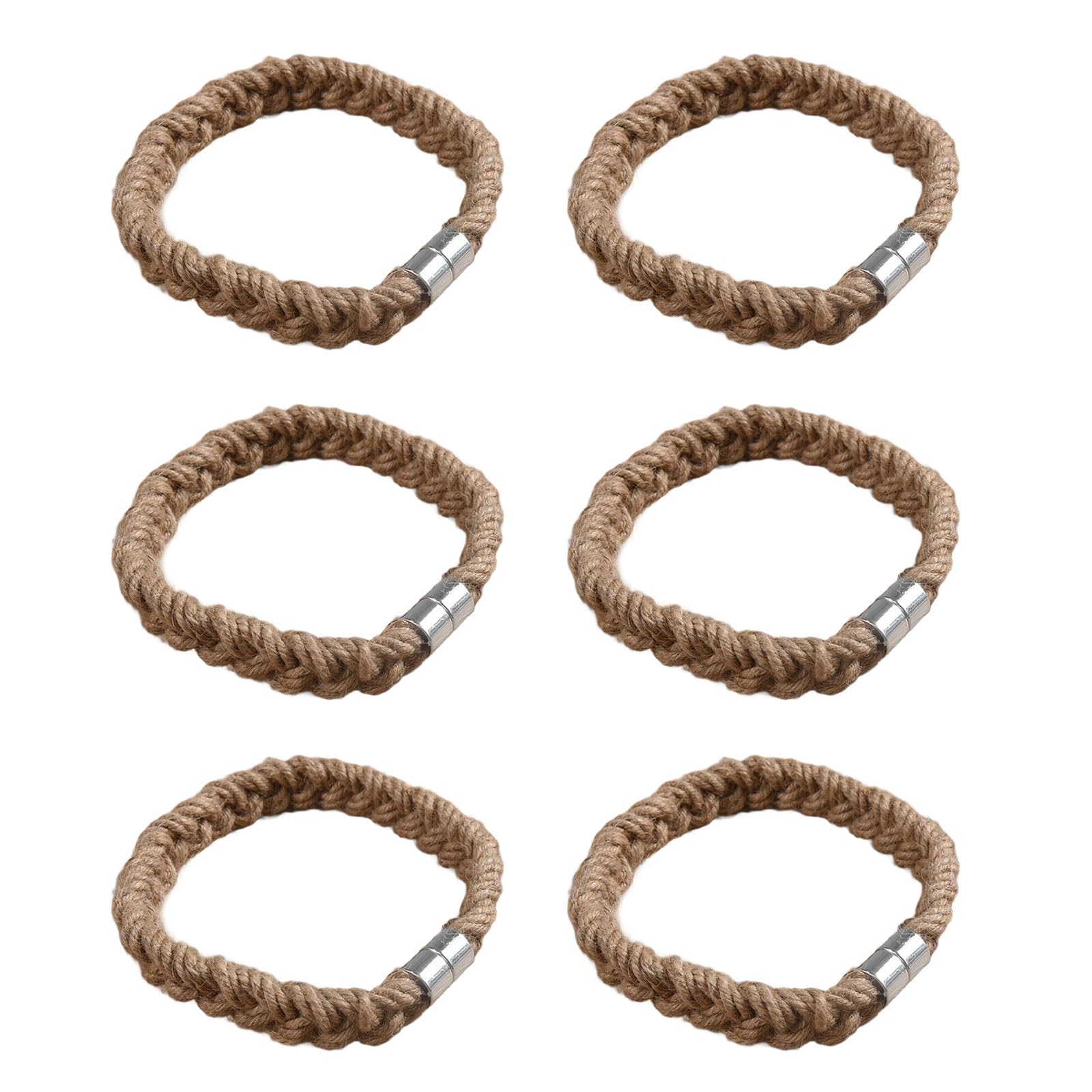 Nucelit 6Pcs Modern Braided Rope Window Draperies Tie Backs with Strong Magnets Farmhouses Curtain Tiebacks Drapes Holdbacks Curtain Tie