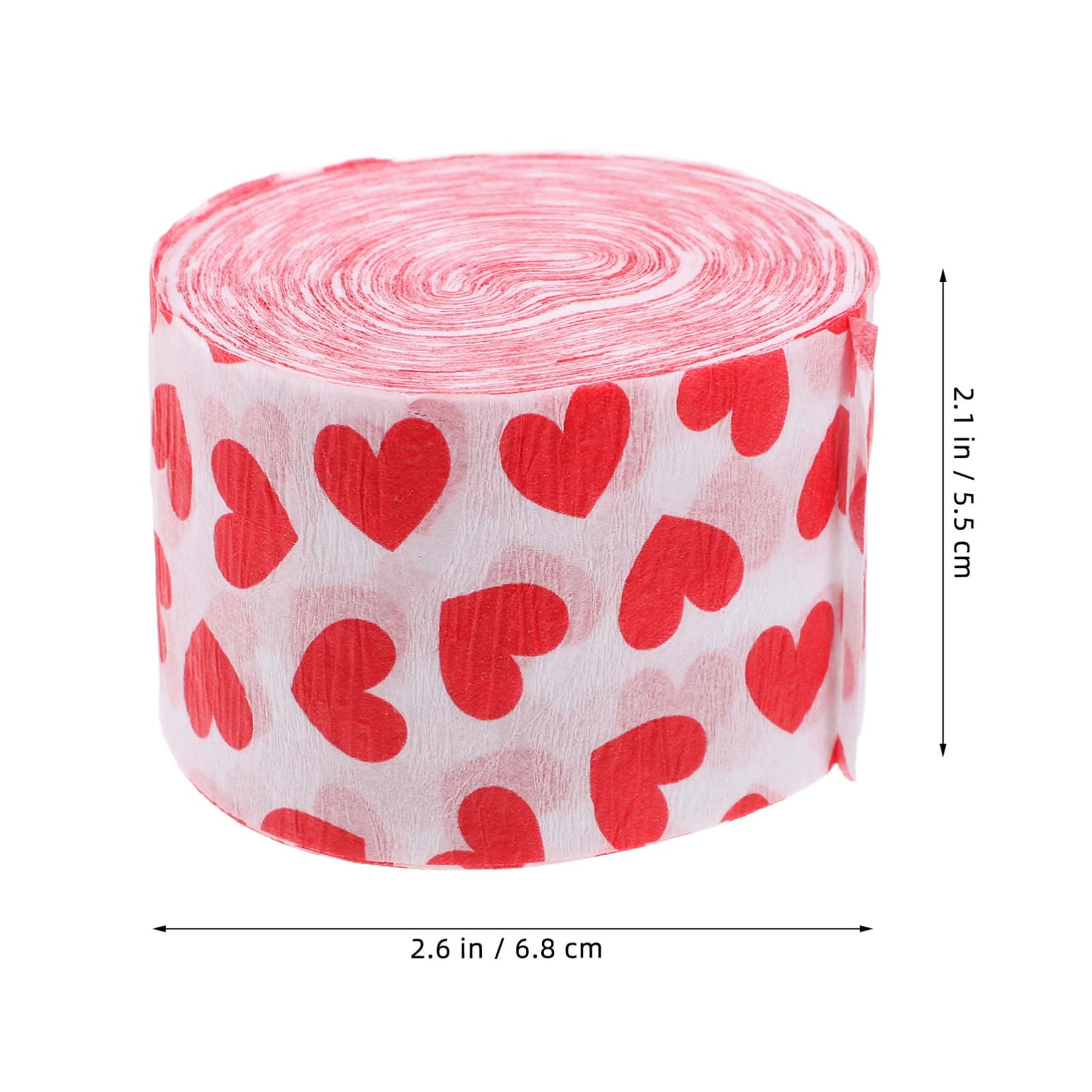 Garneck Unique Heart Shape Crepe Paper Streamers Rolls Perfect for Valentines Day Wedding Party Decorations Reusable and Elegant Ceiling Decorations