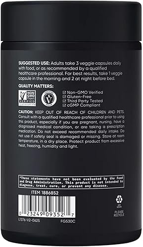 Miniatura 2 de SPORTS RESEARCH Magtein Magnesium L- Threonate Advanced (2000 mg de magnesio L-treonato de 144 mg de magnesio elemental por porción) 135 cápsulas