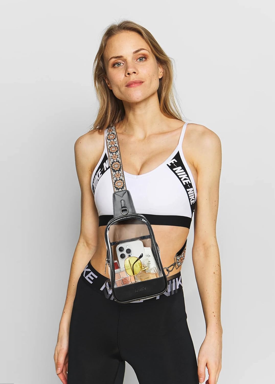 Shrrie Clear Bag for Stadium Events Transparent Crossbody Sling Bag for Women & Men - Stadium Approved, Concerts & Sports