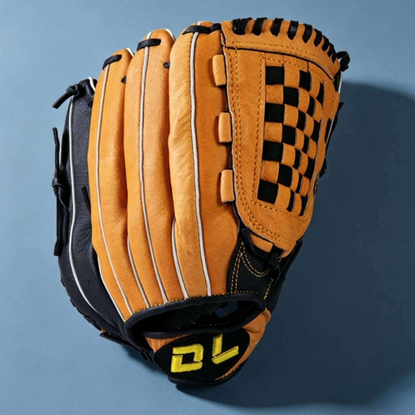 Harilla Guante de Béisbol Guante de Receptor Guante de Campo Guante de Entrenamiento en Piel PU con Palma Acolchada y Bolsillo Profundo Construcción Reforzada