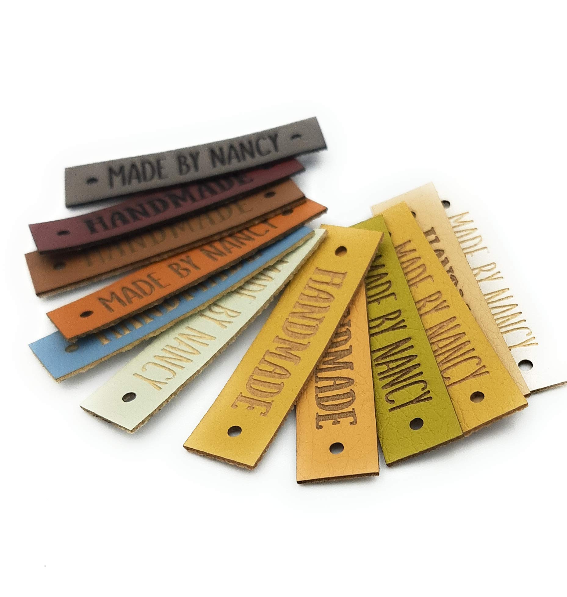 Buy Personalized labels, labels for handmade items, faux leather labels