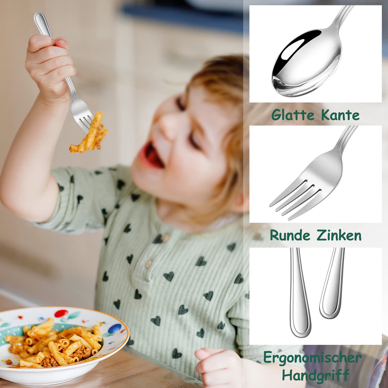 Set 7 Posate Bambini Herogo - Acciaio Inox Con Custodia - Foto 10