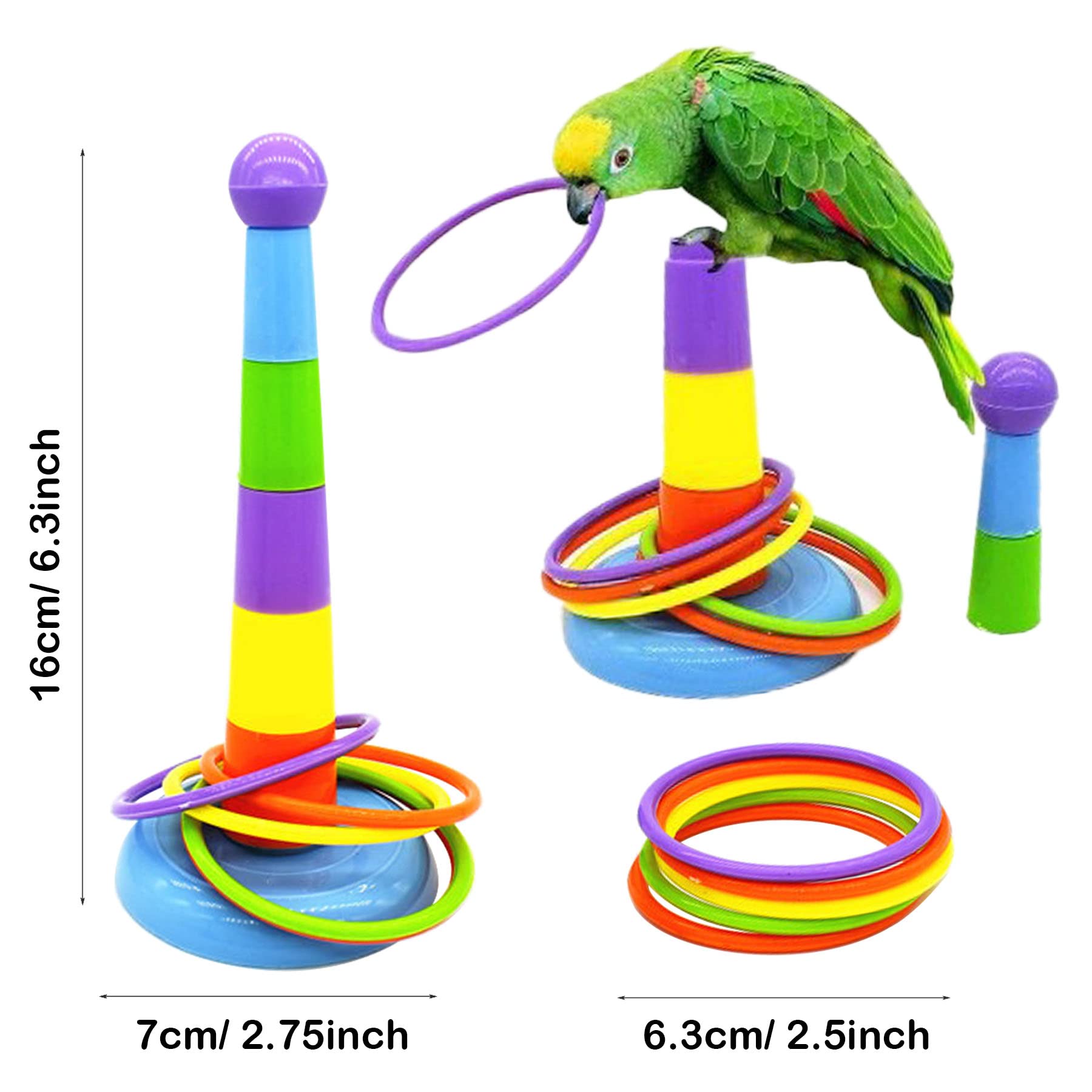 NA Allazone 17 Pz Giochi per Uccelli Pappagalli, Posatoi Giocattoli Gabbia, Giocattolo per L'addestramento degli Uccelli per Pappagallo, Cockatiel, Love Birds, Fringuelli