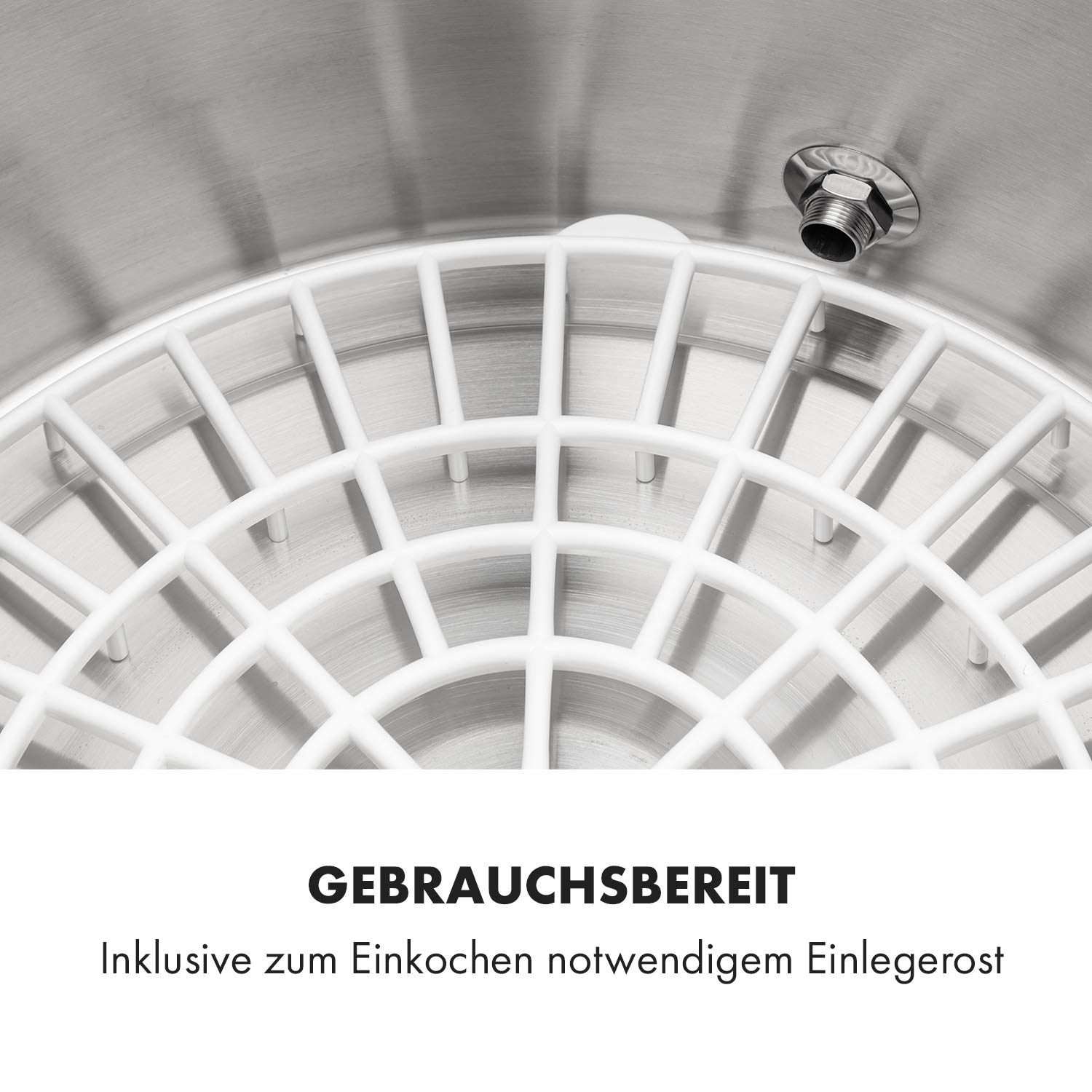Klarstein Lady Marmalade Einkochautomat Einkochtopf Einkocher Heißgetränkespender, 27 Liter, 1800 Watt, 30-100 °C, Timer, Warmhalte-Funktion, Überhitzungsschutz, Edelstahl gebürstet