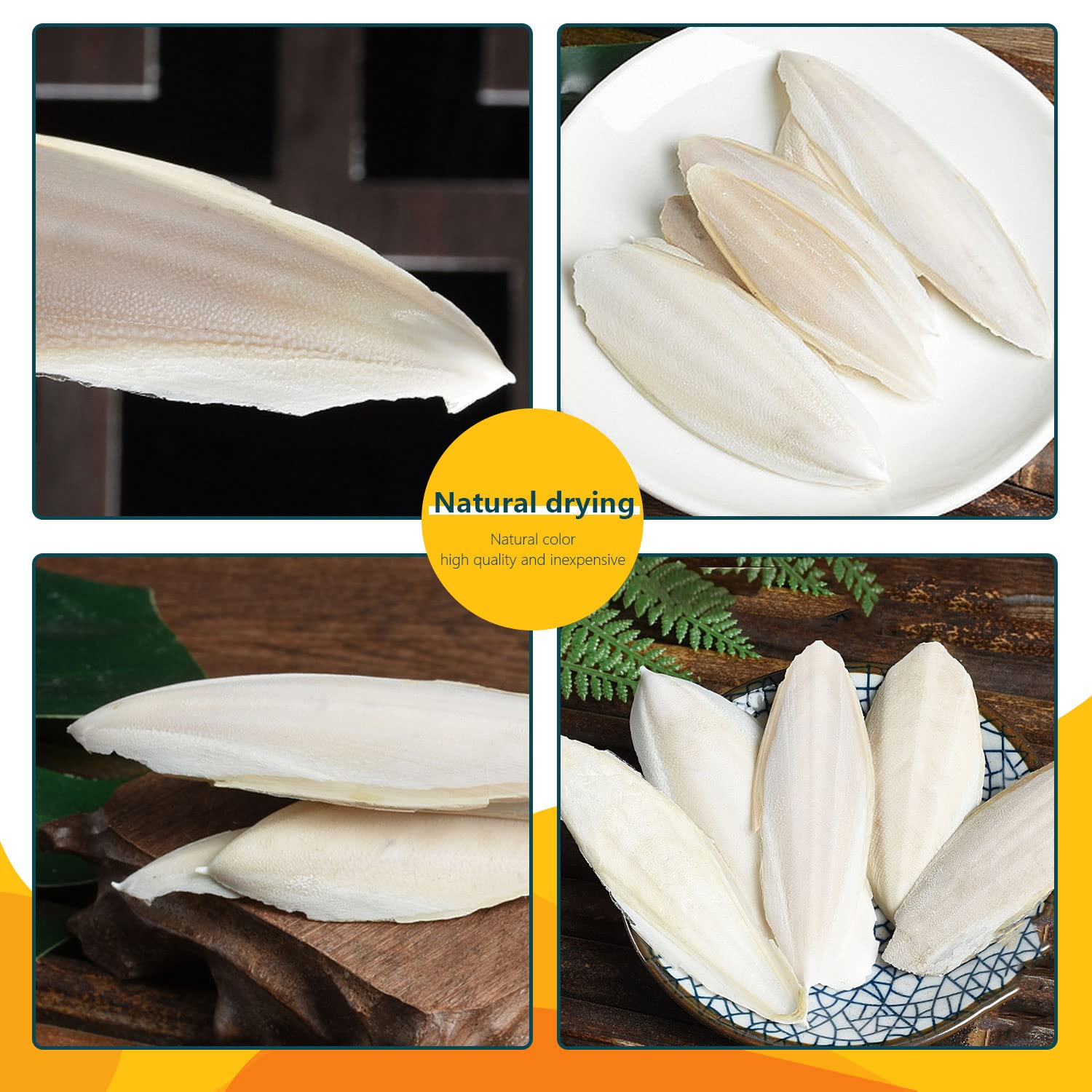 Newsmy 4 Pack Cuttlefish Bone for Birds, Natural Cuttlebone for Parrots and Budgies, Calcium Chew for Beak Care, Suitable for Snails and Tortoise [4Pcs 15CM] — view 7