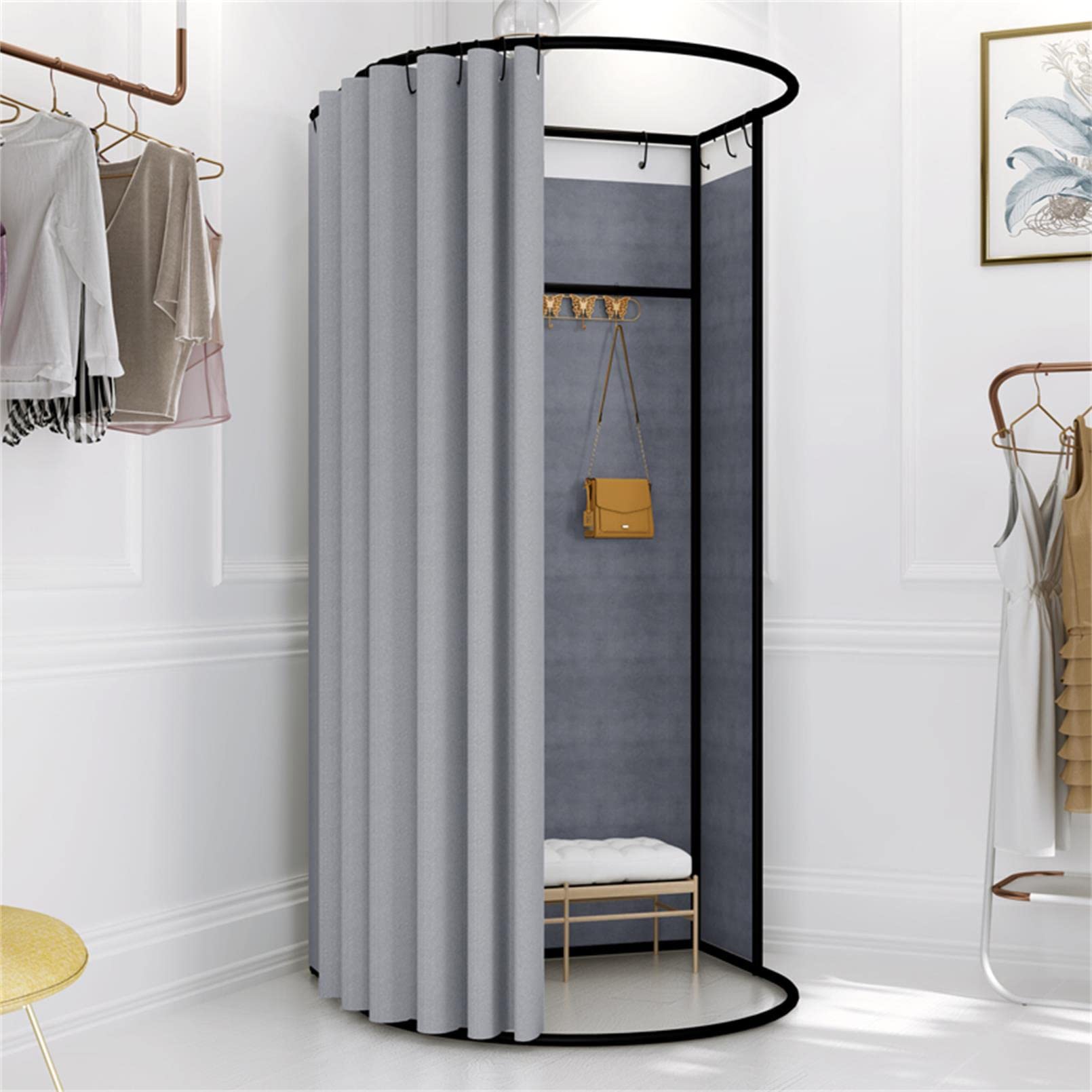 QQXY Clothing Store Fitting Room,Simple Mobile Changing Room,High Shading Rate Curtain Kit Privacy Protection Area,for Indoor Outdoor House Office Shopping Mall
