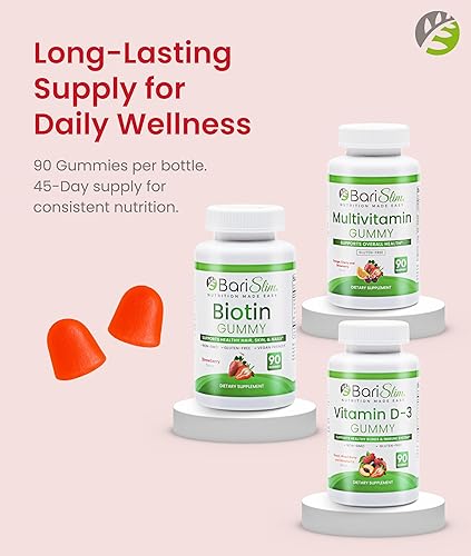 Miniatura 6 de BariSlim Gomitas multivitamínicas bariátricas – Vitamina gomosa especialmente formulada para pacientes después de una cirugía de pérdida de peso –