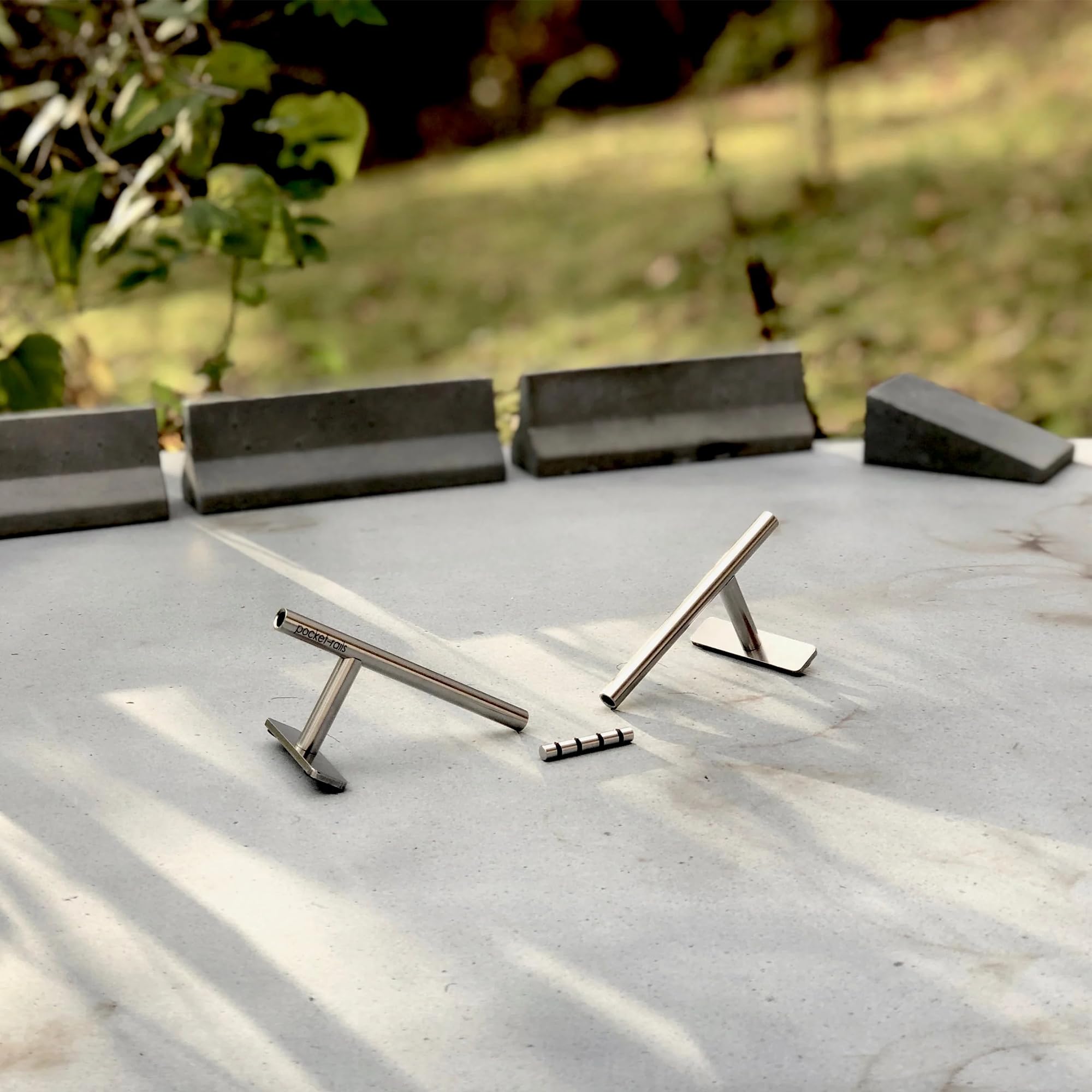CRESKATE Pocket Rail – Rail de Fingerboard Modulable Acier INOX 23 cm
