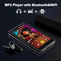 Vista 3 de Reproductor de MP3 con Bluetooth y WiFi, reproductor de música con pantalla táctil de 4 pulgadas con Spotify, Play Store, Pandora, Audible, Yaxa