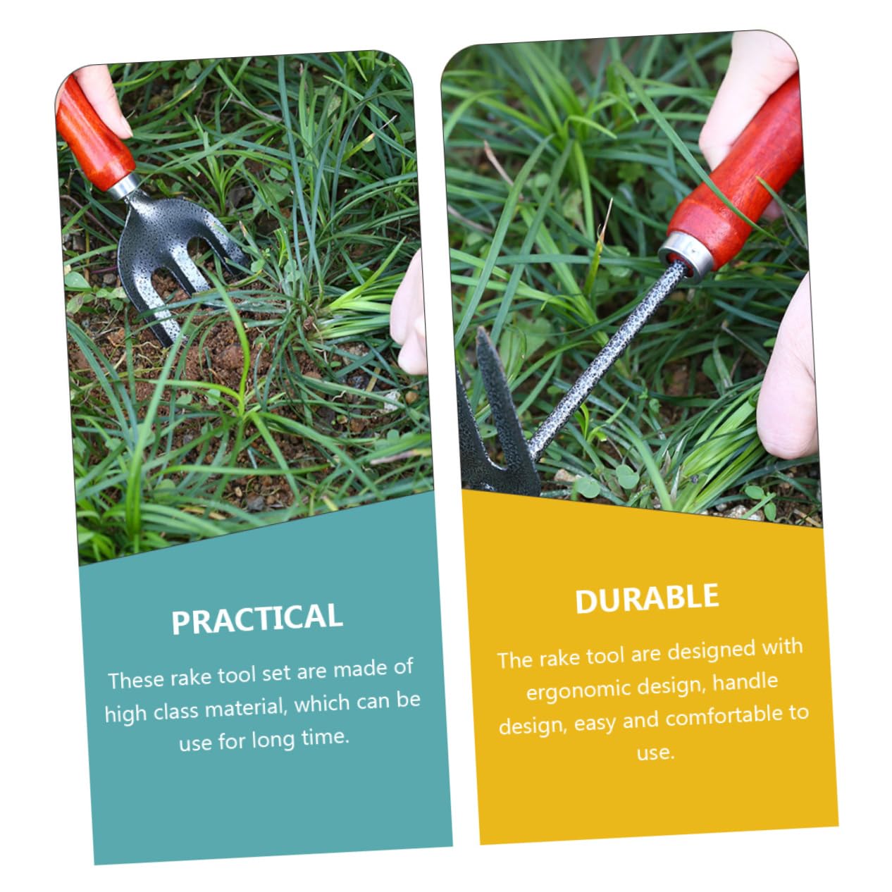 Toddmomy 2 Sätze Gartenwerkzeugset Teilig für Pflanzenpflege Robuste Schaufeln und Rechen Ergonomische für Effizientes Arbeiten im Freien für Gemüseanbau und Blumenpflege