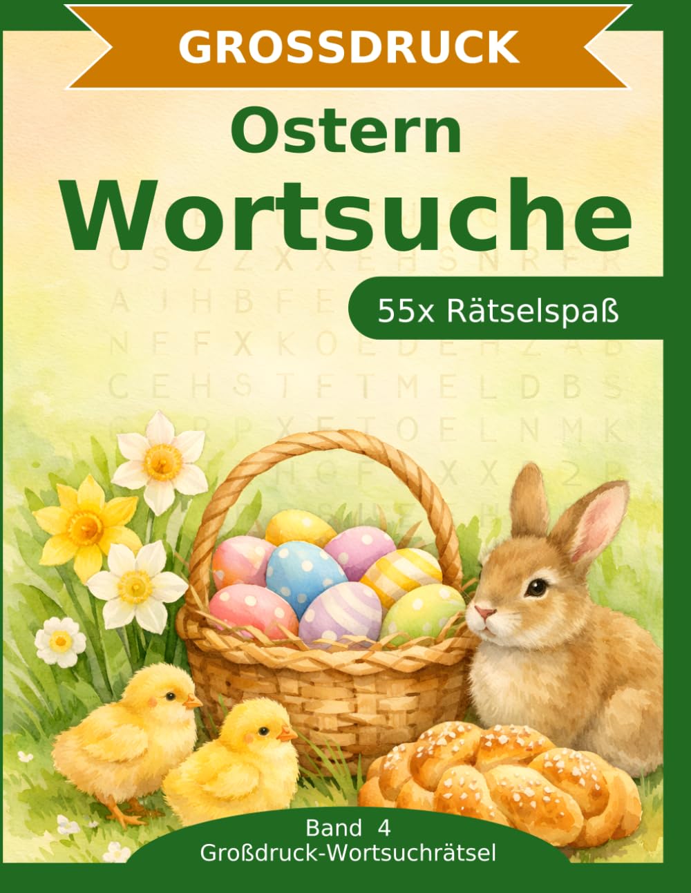 Ostern Wortsuche: Großdruck-Rätselbuch: Großdruck-Rätselbuch: 55 Wortsuchrätsel mit extra großer Schrift | Gehirnjogging um Ostern| Geschenkidee für Oma & Opa (Großdruck-Wortsuchrätsel)