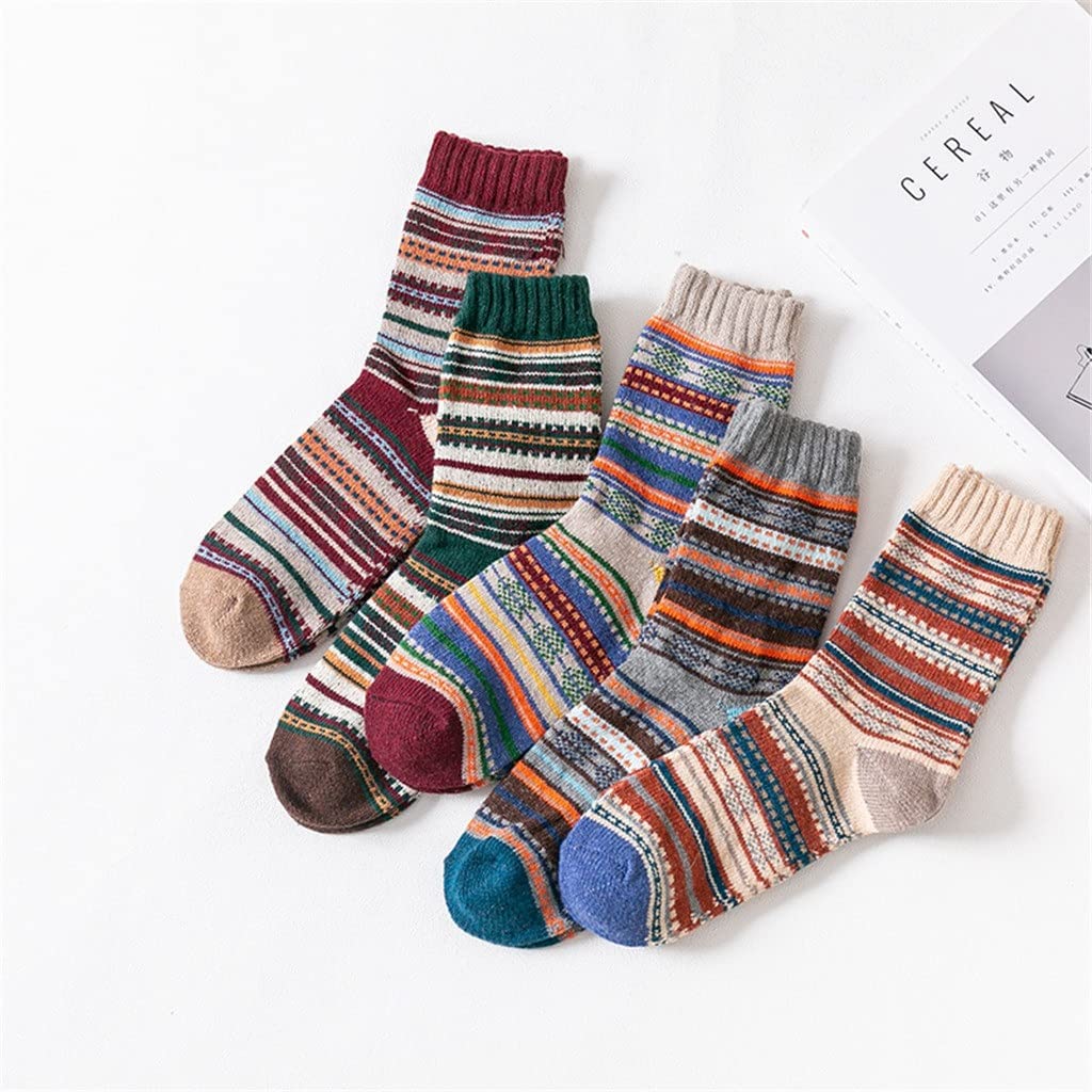 Jesień zima mężczyźni pogrubione ciepłe Harajuku retro moda codzienne wełniane skarpety śnieg skarpety (kolor: A Rozmiar: 39-45) (kolor: B, rozmiar: 39-45)