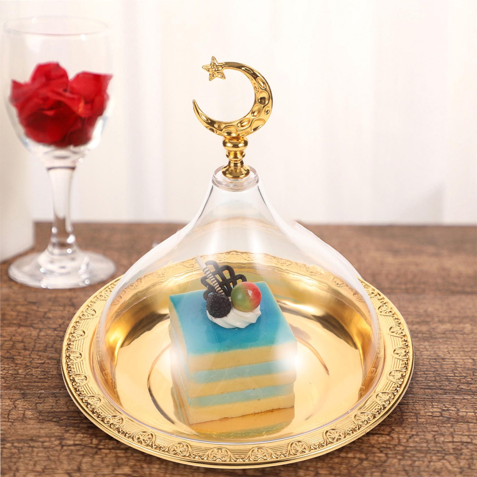 Operitacx 3 Ensembles Assiette à Gâteau Décorative en Acrylique et