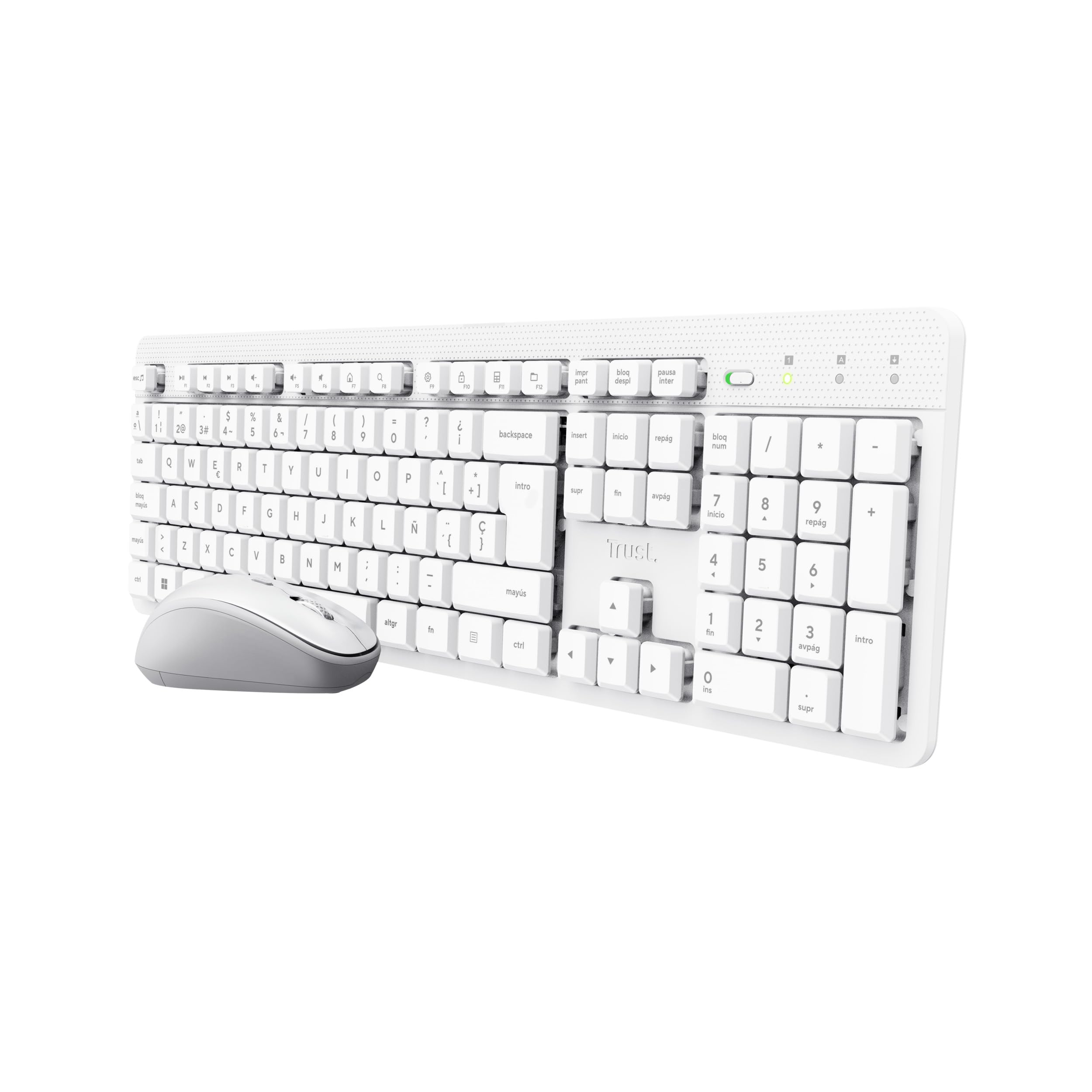 Trust Ymo II Pack Draadloos Toetsenbord En Muis, Spaans QWERTY Toetsenbord Stille Toetsen Lage Profieltoetsen Lekvrij Een Usb Ontvanger Windows Mac Pc Laptop Zwart Trust Ymo II Pack Draadloos Toetsenbord En Muis, Spaans QWERTY Toetsenbord Stille Toetsen Lage Profieltoetsen Lekvrij Een Usb Ontvanger Windows Mac Pc Laptop Zwart