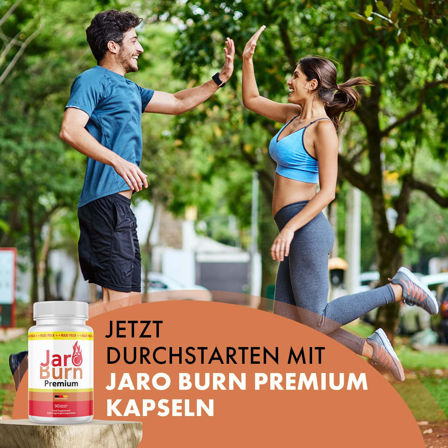 Jaro Burn Premium Kapseln | Hochwertige Inhaltsstoffe | 90 Kapseln