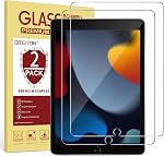 OMOTON [2 Pack] Screen Protector Compatible with iPad 9th 8th 7th Generation (10.2 Inch, iPad 9/8/7, 2021&2020&2019) Tempered Glass/Apple Pencil Compatible